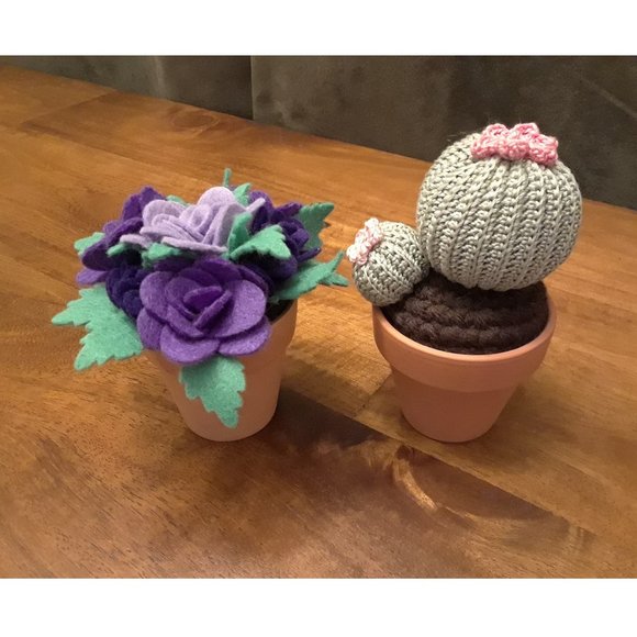 Potted Felt & Crochet Floral Bundle - Picture 3 of 3